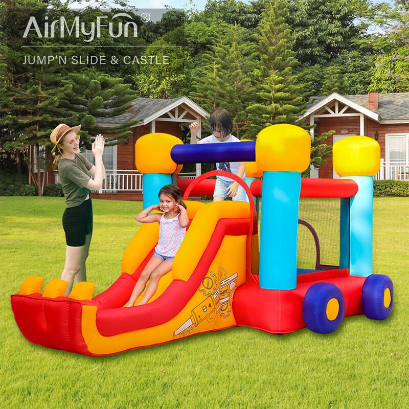 AirMyFun小汽车儿童充气城堡室内外小型蹦蹦床家用滑梯跳床淘气堡
