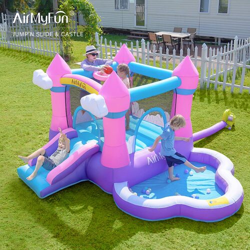 AirMyFun粉红波波池充气城堡蹦床