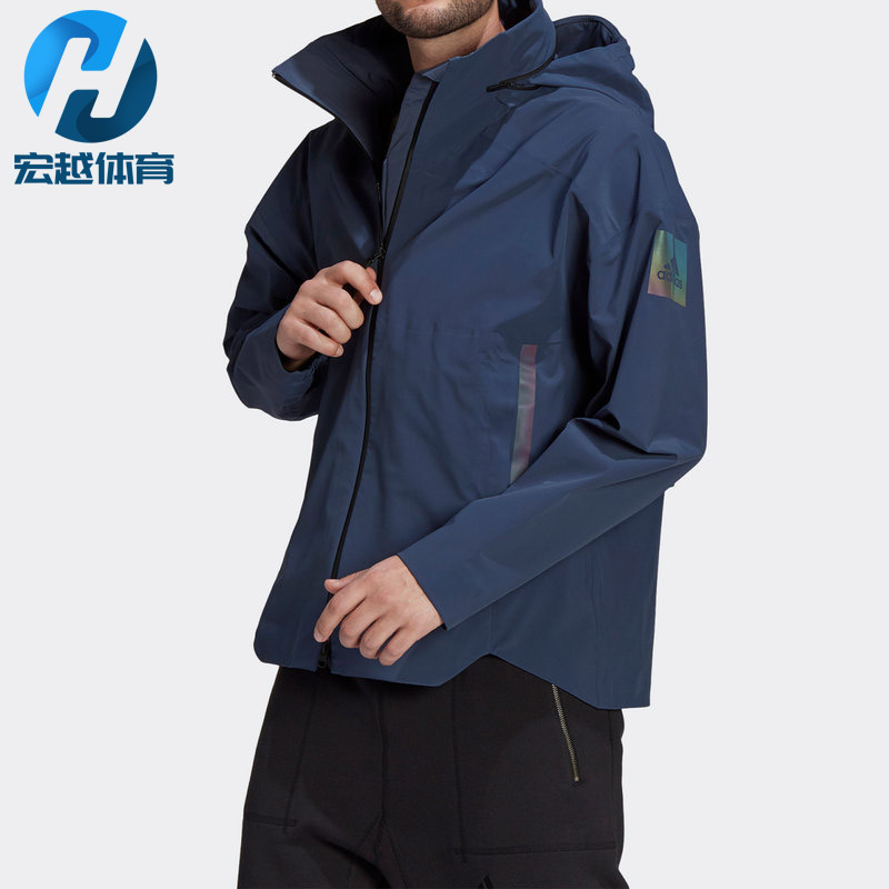 Adidas/阿迪达斯正品 MYSHELTER男子户外连帽防水运动外套GR0596