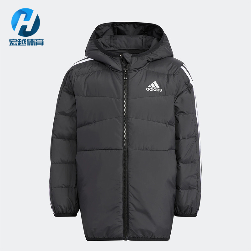 Adidas/阿迪达斯正品儿童时尚舒适休闲运动保暖防风连帽羽绒服