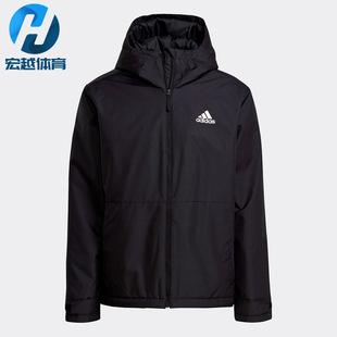 阿迪达斯正品 Adidas 男子舒适休闲保暖防风连帽夹克梭织运动棉衣