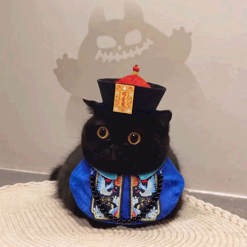 万圣节宠物僵尸衣服猫咪搞怪变身装狗狗围兜帽子套装节日cos服饰