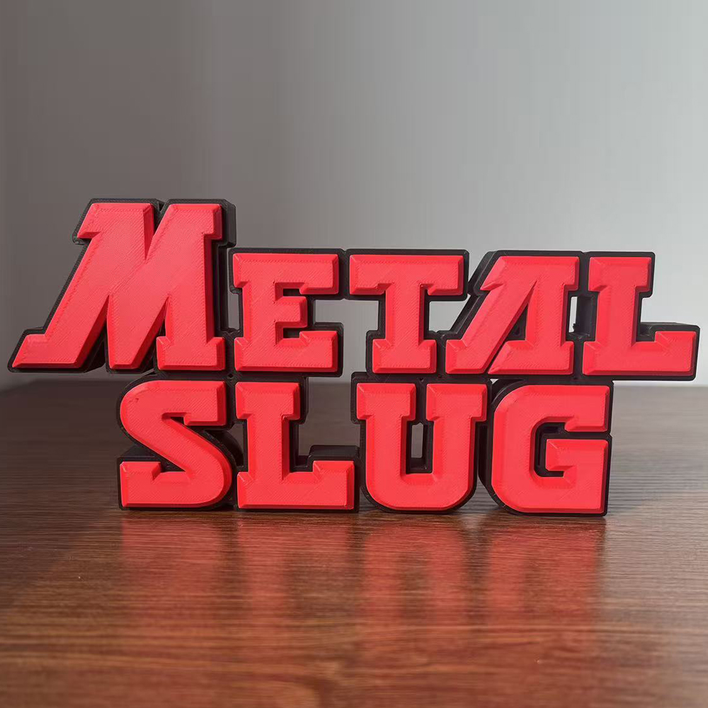 合金弹头 METAL SLUG 立体字体 立牌 铭牌 标志 摆件