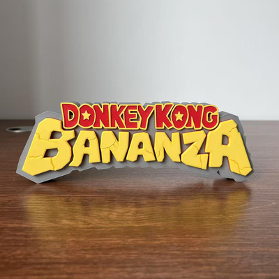 大金刚蕉力全开 donkey kong Logo 立体字体 立牌 铭牌 标志 摆件