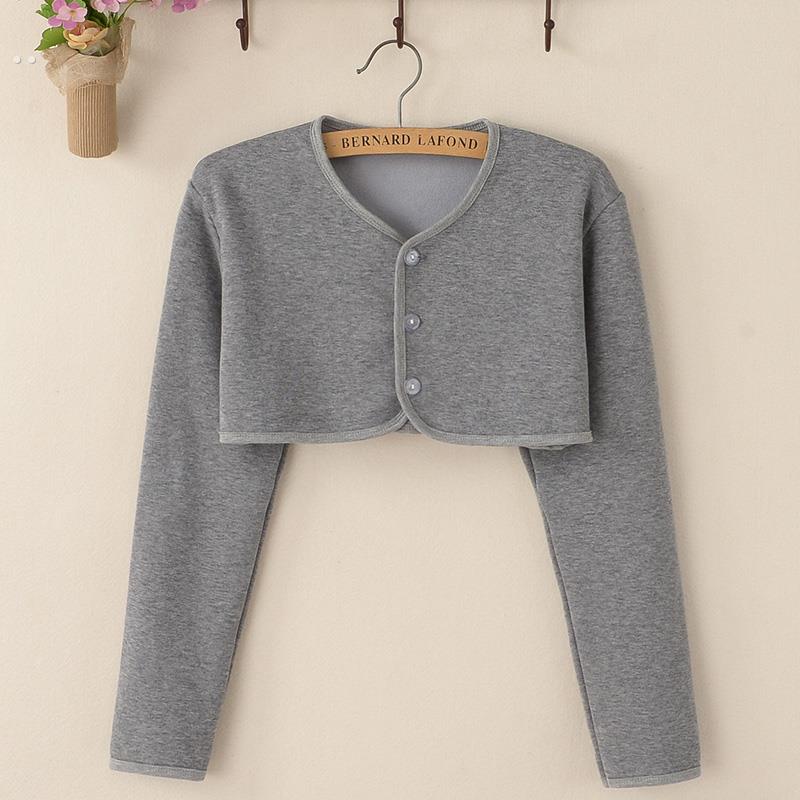 秋冬男女士保暖睡觉护肩加绒加厚 月子披肩中老年长袖坎肩