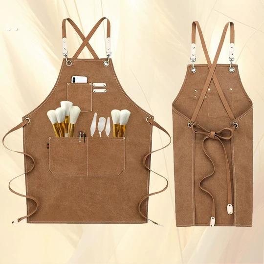 围裙画画专用美术生成人大褂画室油画围兜工作服绘画水粉长版罩衣