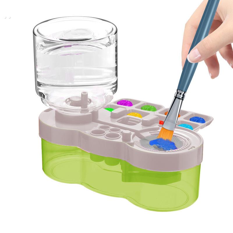 跨境爆款画笔清洗器毛笔颜料清洗盒美术绘画调色板水彩国画洗笔杯