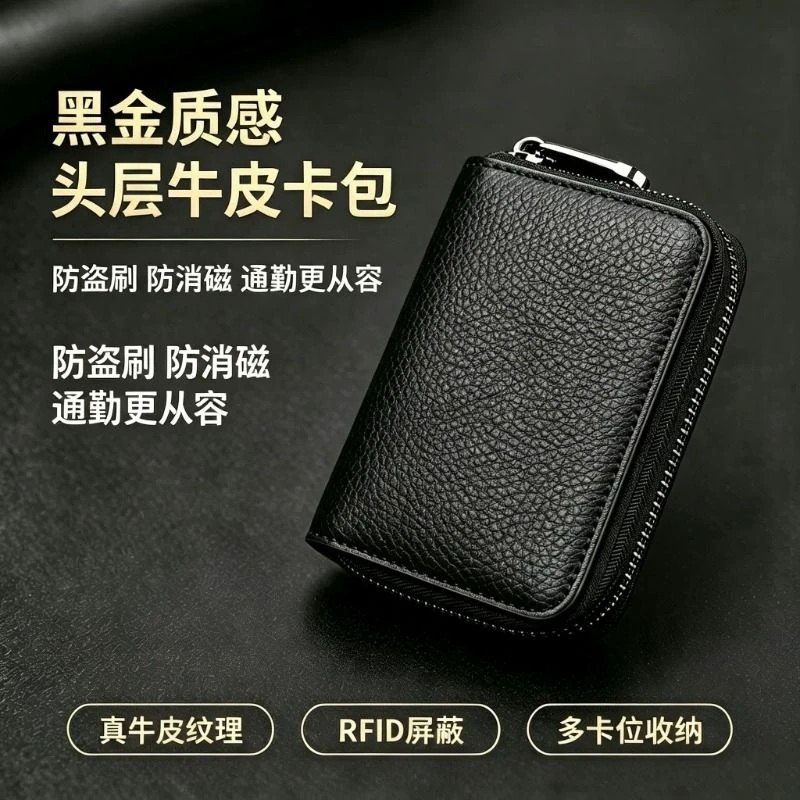 真皮金属卡包女士驾驶证件套卡夹小巧多卡位大容量防消磁卡片包男