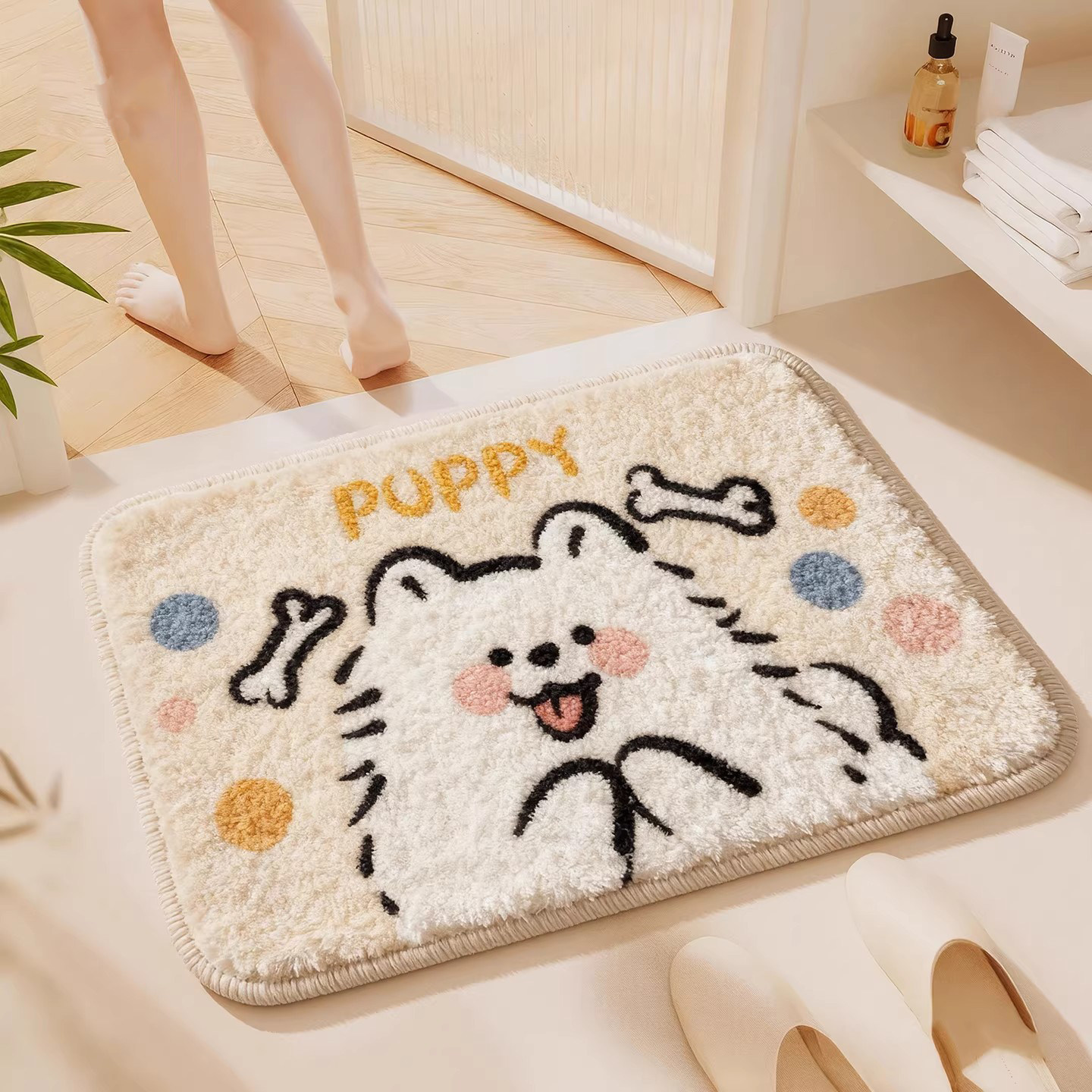 卫生间吸水地垫2025新款浴室门口防滑脚垫仿羊绒加厚耐脏免洗垫子,居家布艺,家用脚垫,淘宝优惠券,粉丝福利购,淘宝优惠卷