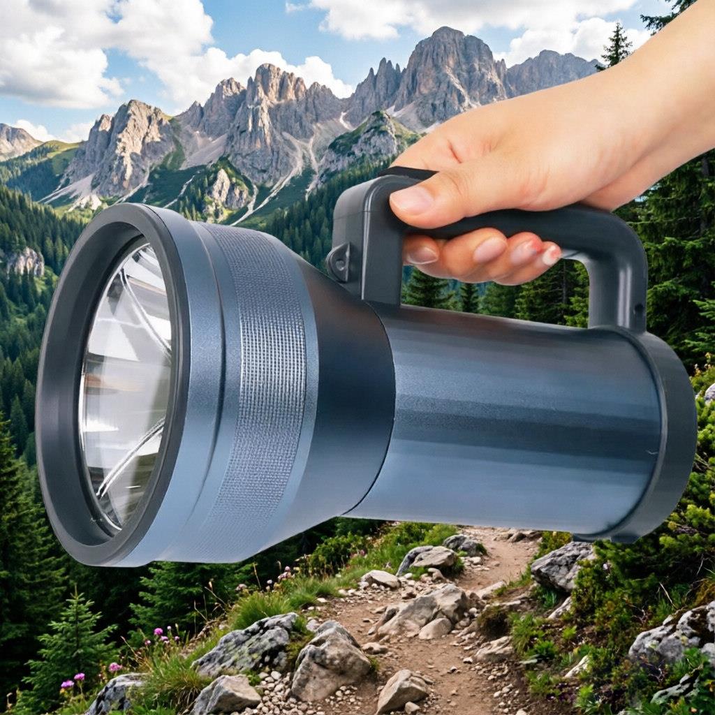 超亮户外远射探照灯强光充电超长续航家用大功率巡逻矿手提手电筒