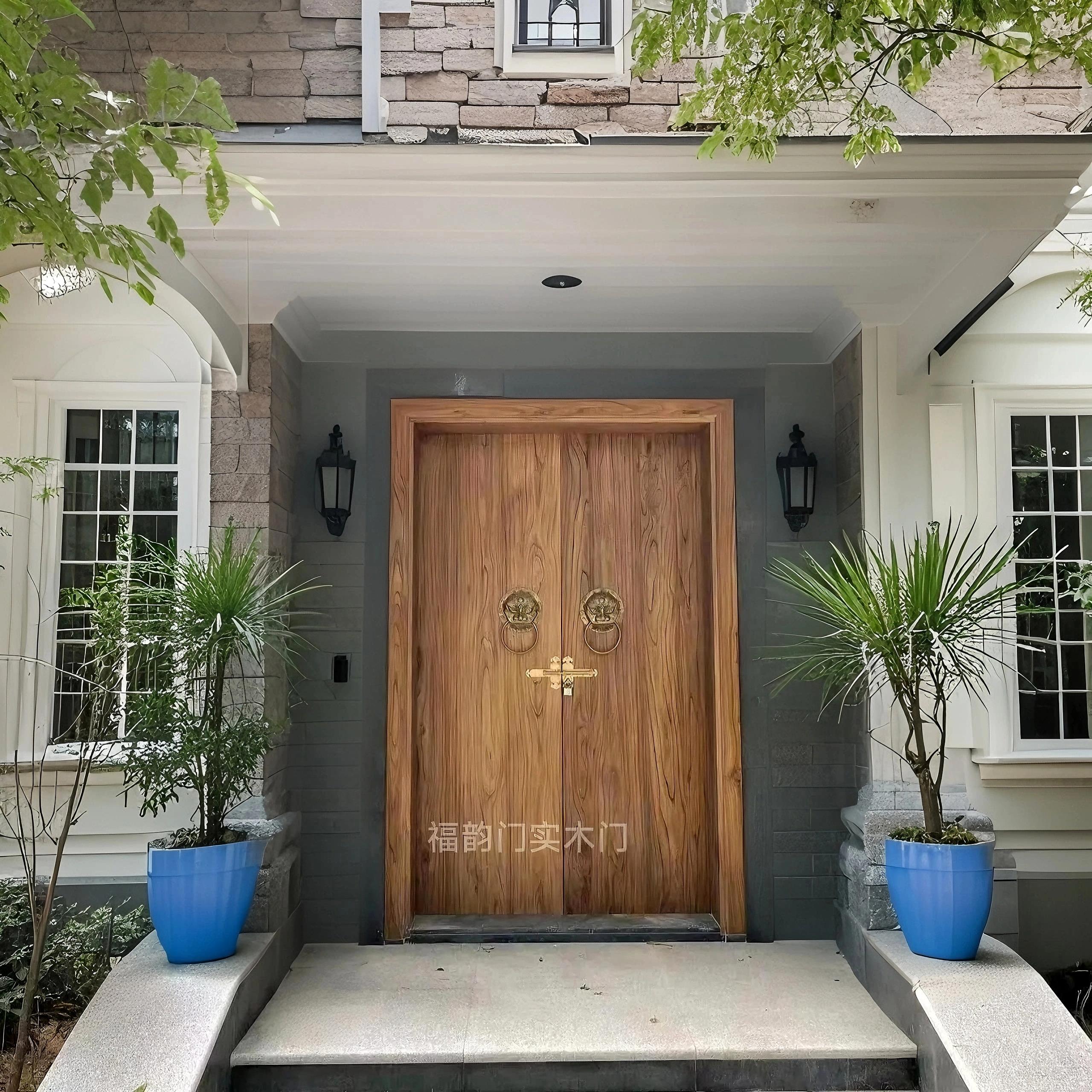 中式彷古实木大门别墅入户大门庭院大门农村自建房大门老榆木大门