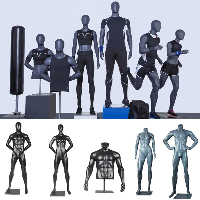 服装店模特橱窗道具女装人台全半身人体运动跑步男模特假人偶展示