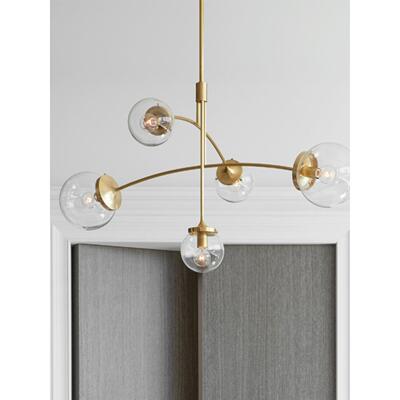 全铜客厅北欧玻璃球吊灯魔豆灯餐厅分子卧室灯极简主义意大利服装