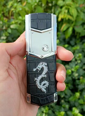 银黑鳄鱼皮龙版总裁签名版威图高端商务手机5G全网通备用奢侈品