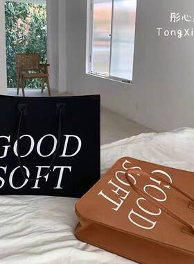 HOS新款大容量毛毡手提包环保购物日常通勤单肩包托特包休闲青年