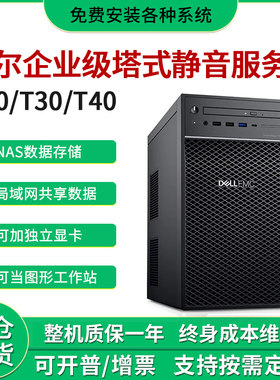 DELL戴尔T30T20T40小型静音塔式服务器ERP文件存储数据库独显主机