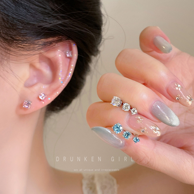 医用钛钢爆闪华子耳骨钉