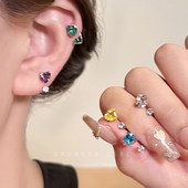 医用钛钢马蹄环耳骨钉耳钉女钛合金华子耳骨环双耳洞耳蜗耳环耳饰