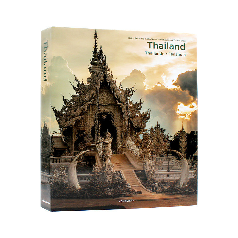 现货 Thailand 泰国 佛教寺院和金色寺庙 华丽的沙滩和碧蓝的海水 茂密的森林和流淌着河流的山谷 进口原版 多语种 精装
