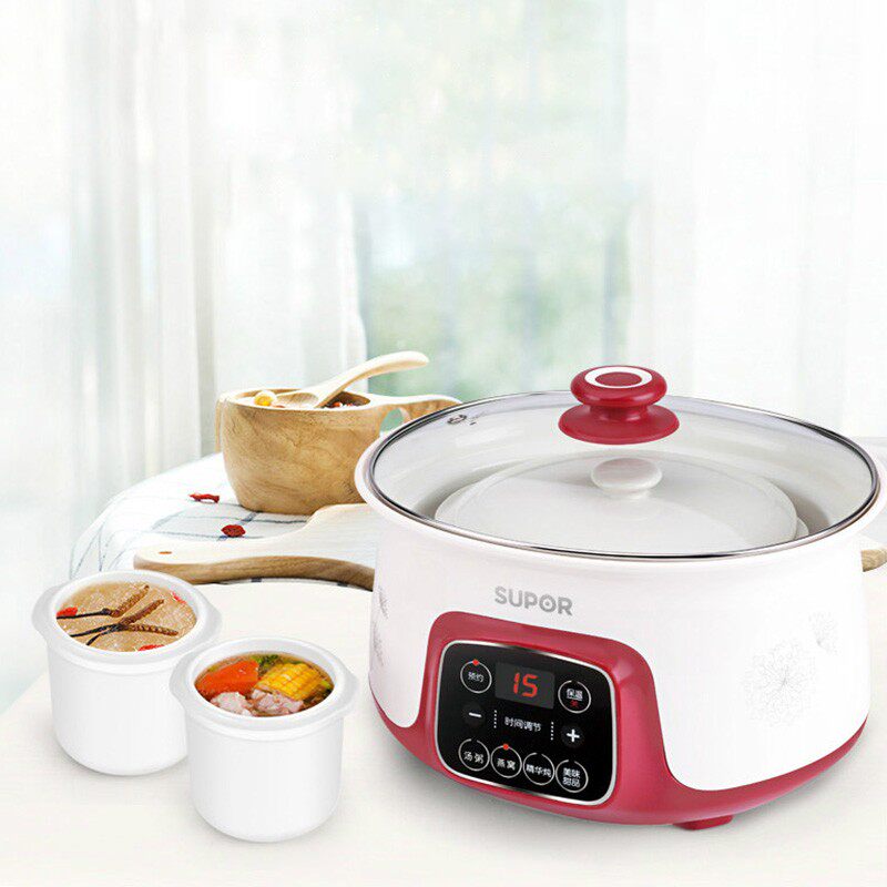 苏泊尔隔水炖锅电炖锅家用燕窝电炖盅陶瓷煲汤煮粥辅食养生全自动