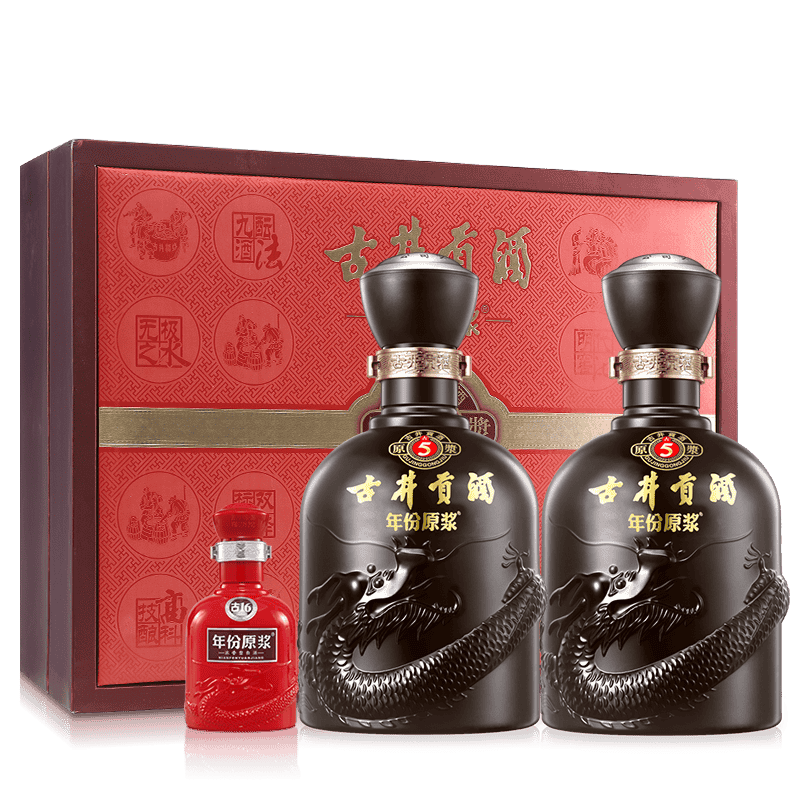 【百补】古井贡酒 古5礼盒 50度500mL*2瓶