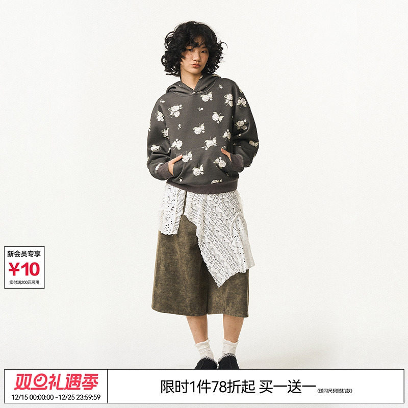 EMPTYREFERENCE长袖连帽卫衣