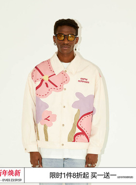 徐志胜 十个勤天 EMPTY REFERENCE 复古春日烂漫花园花朵印花夹克