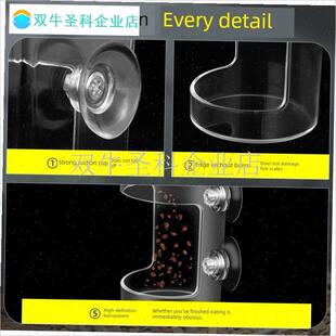 鱼缸喂食神器鱼i食龟粮自动投喂小型孔雀鱼小鱼喂食管漂浮圈防飘.