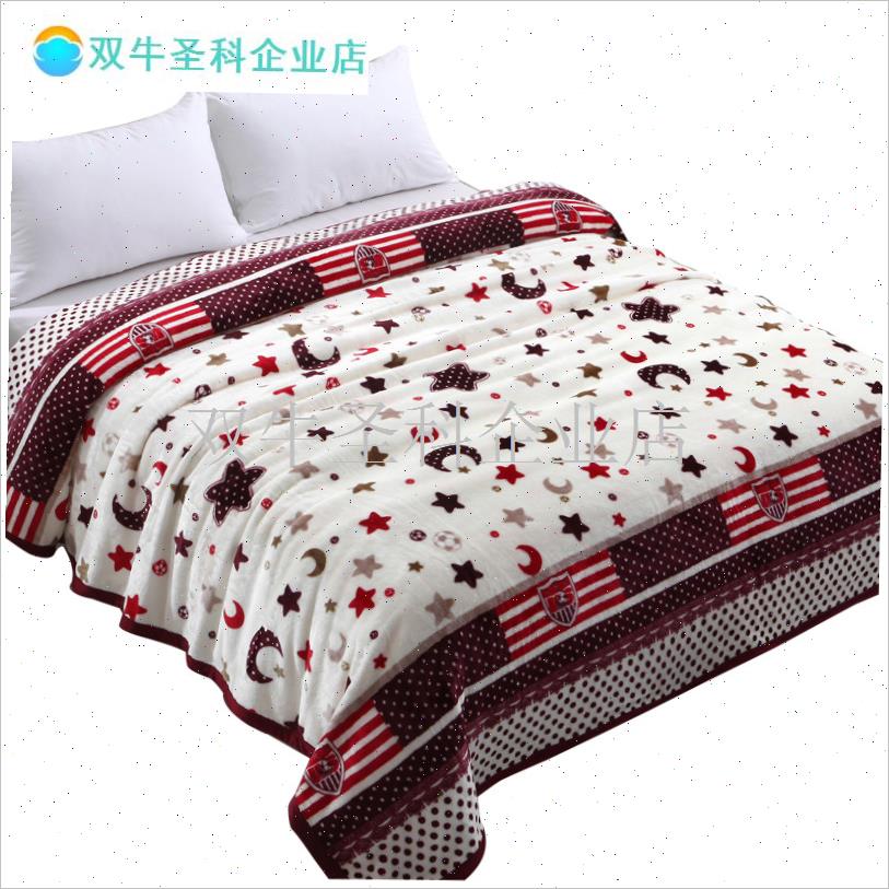 冬季珊瑚绒毯子冬天加厚空调毯床单铺床办公室午睡W单人双人学生.