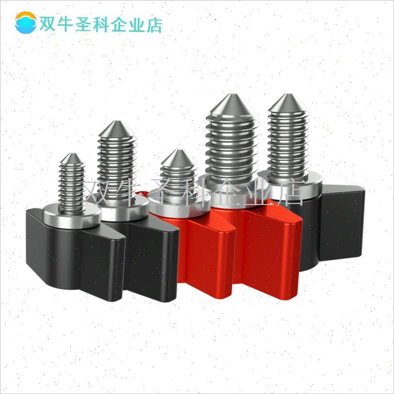 飞影工厂尖头T型可调手柄云台锁K紧螺丝M3M4M5M6手拧摄影云台配.