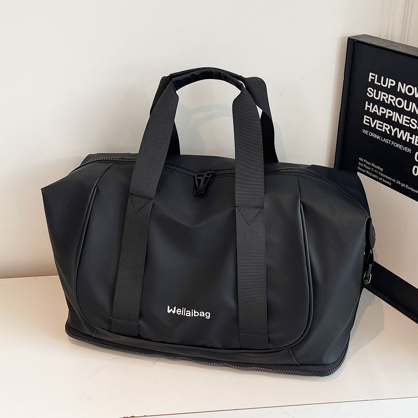 大容量手提短途出行旅行袋男女轻便健身包运动包可登机黑色行李包,箱包皮具/热销女包/男包,旅行袋,淘宝优惠券,粉丝福利购,淘宝优惠卷