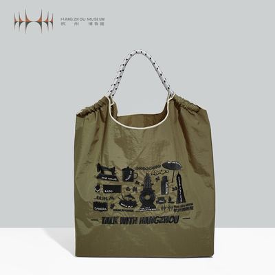 【杭州博物馆】百万收藏文创文艺复古休闲刺绣手提包轻便手拎袋