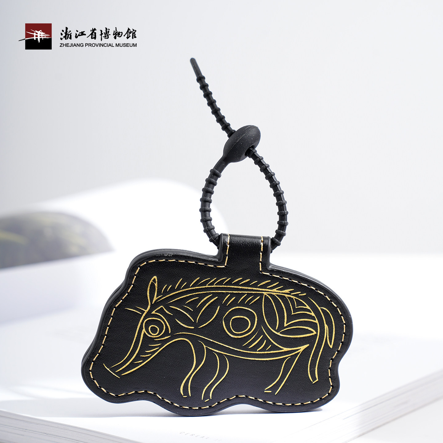 【浙江省博物馆】鸟兽集磁吸帽夹河姆渡文化猪纹陶钵文创包袋挂件