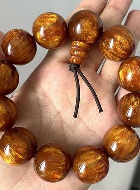 金丝海柳树脂手串款念珠