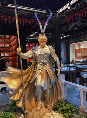 黑神话孙悟空落地装饰电影院卡通人物雕塑店铺展览厅齐天大圣厂家