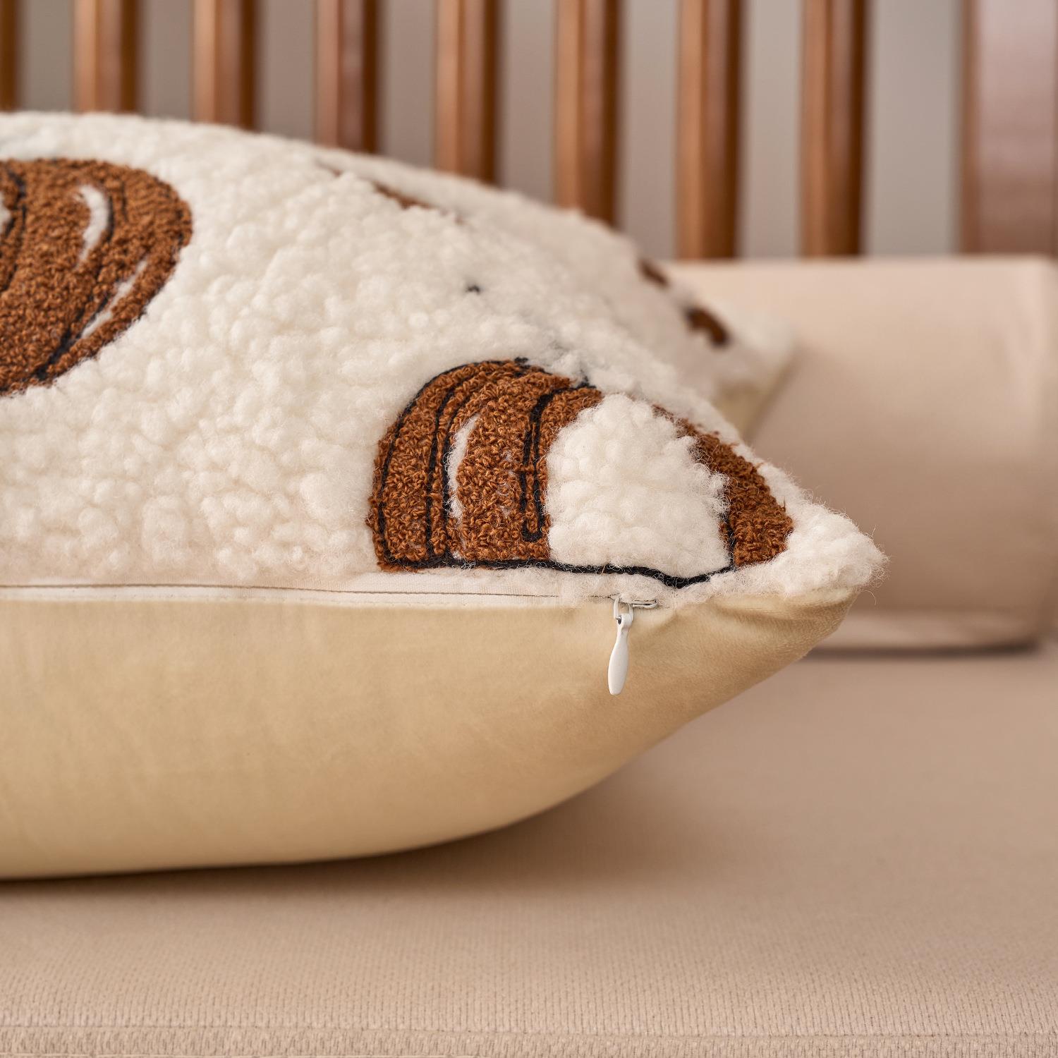 圣诞节南瓜客厅沙发抱枕套泰迪绒兔毛靠垫秋天感恩节万圣节装饰客