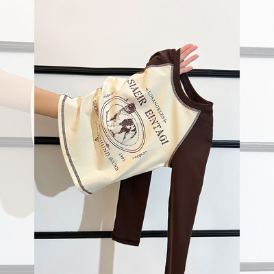 美式复古插肩袖长袖T恤2026早春季新款修身显瘦小众不撞款上衣女