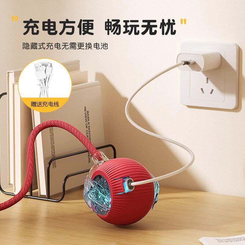 智能避障自动逗猫球带绳耐咬解闷神器宠物橡胶球玩具电动玩具球