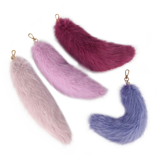 可爱毛绒尾巴汽 车钥匙扣毛茸茸挂件可凹造型 毛绒书包包挂饰现货