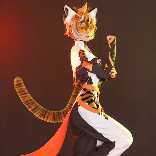 明日槐琥cos老虎花纹兽耳发箍