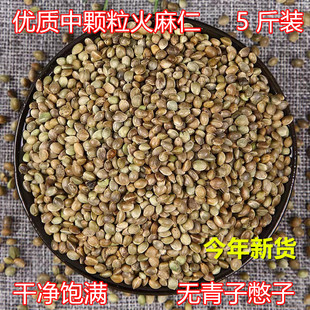 中颗粒火麻子 麻籽 火麻仁 鹦鹉鸟粮饲料仓鼠松鼠粮鸽粮饲料5斤装