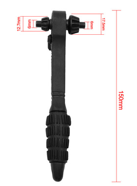 新款 黑色快速棘轮扳手 两头双用扳手 二合一钻夹头钥匙扳手 加硬