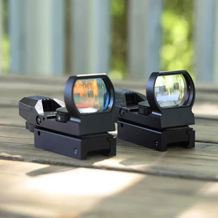 四变点红点瞄准器镜 高品质 金属虹膜银膜可选20mm模型弹弓配件