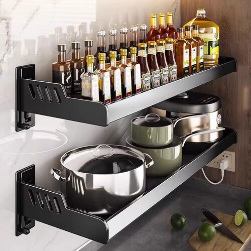 厨房置物架免打孔微波炉调料架