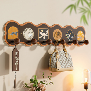 复古入户玄关挂衣钩墙壁上壁挂免打孔挂衣架门后衣服中古风挂钩