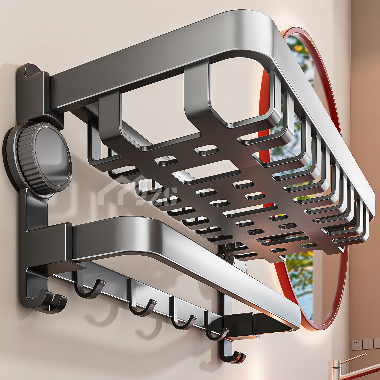 【可折叠不占空间】吸盘毛巾架