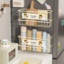 冰箱磁吸置物架侧面收纳神器磁贴壁挂封口夹保鲜膜纸巾架调料挂钩