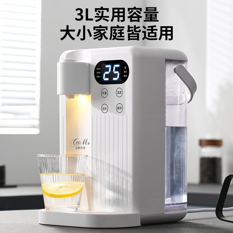 家用小型烧水壶3升速热饮水机桌面台式一键出水即热饮水机3L代发