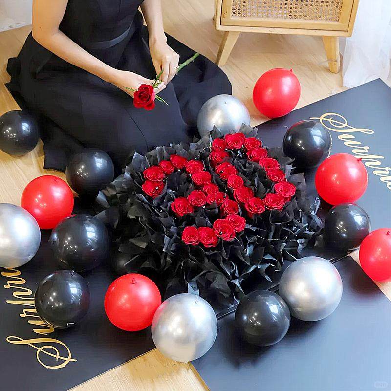 创意生日惊喜盒子手工DIY材料包数字花泥模型告白气球爆炸盒套装