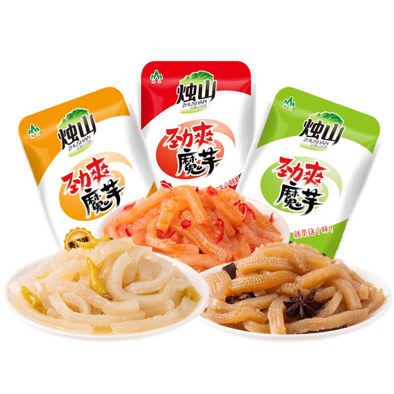 烛山劲爽魔芋陕西特产香辣味素肉素毛肚辣条麻辣休闲零食散装250g